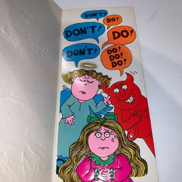 Vintage 70s Greeting Card Devil Angel Do's & Don'ts unused - Picture 3 of 5